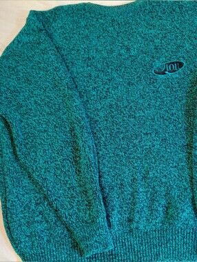 I.O.U Seafoam Teal Knitted Sweater with Chest Logo